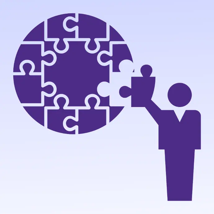 End-to-End Implementation Person completing a puzzle from start to completion.