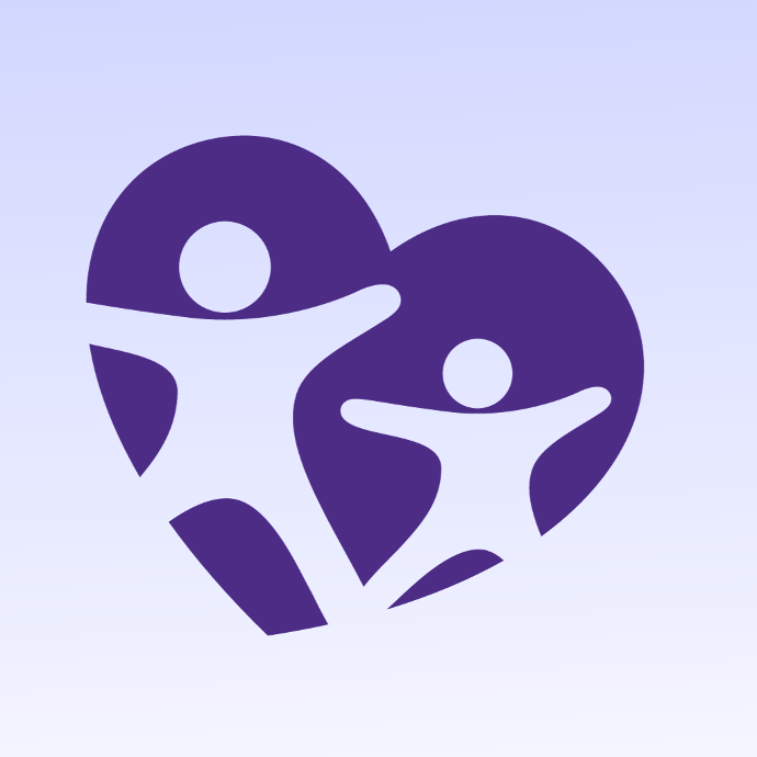 Value of Caring Two people in the shape of a heart.